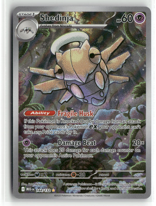Pokemon Shedinja 144/132 Illustration Rare 2025 ME01: Mega Evolution