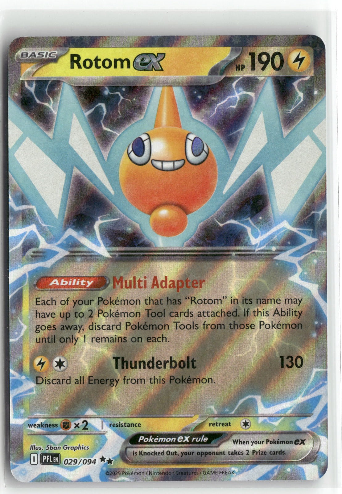 Pokemon Rotom ex 029/094 Double Rare 2025 ME02: Phantasmal Flames