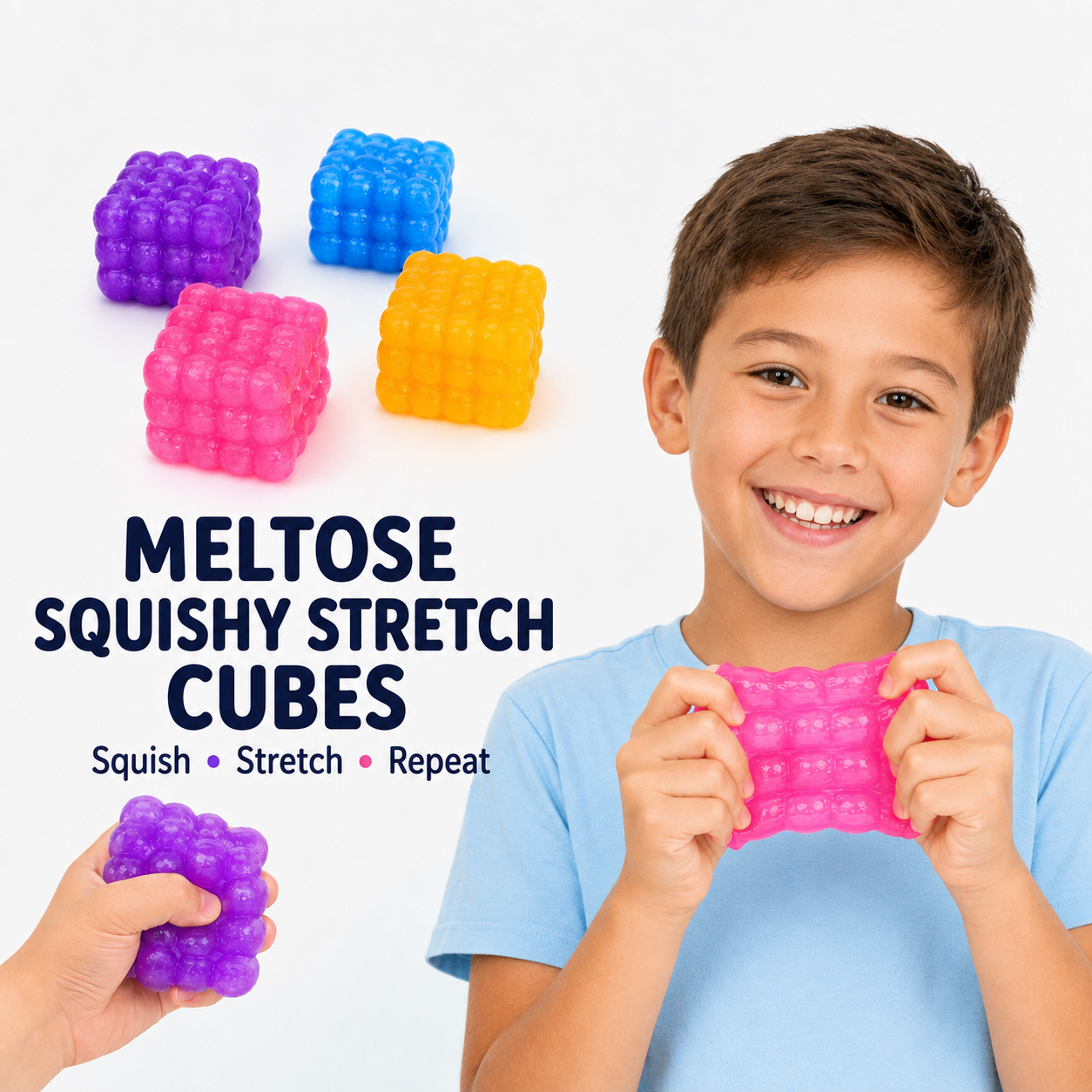 Squishy Cube Sensory Fidget & Stress Relief Toy