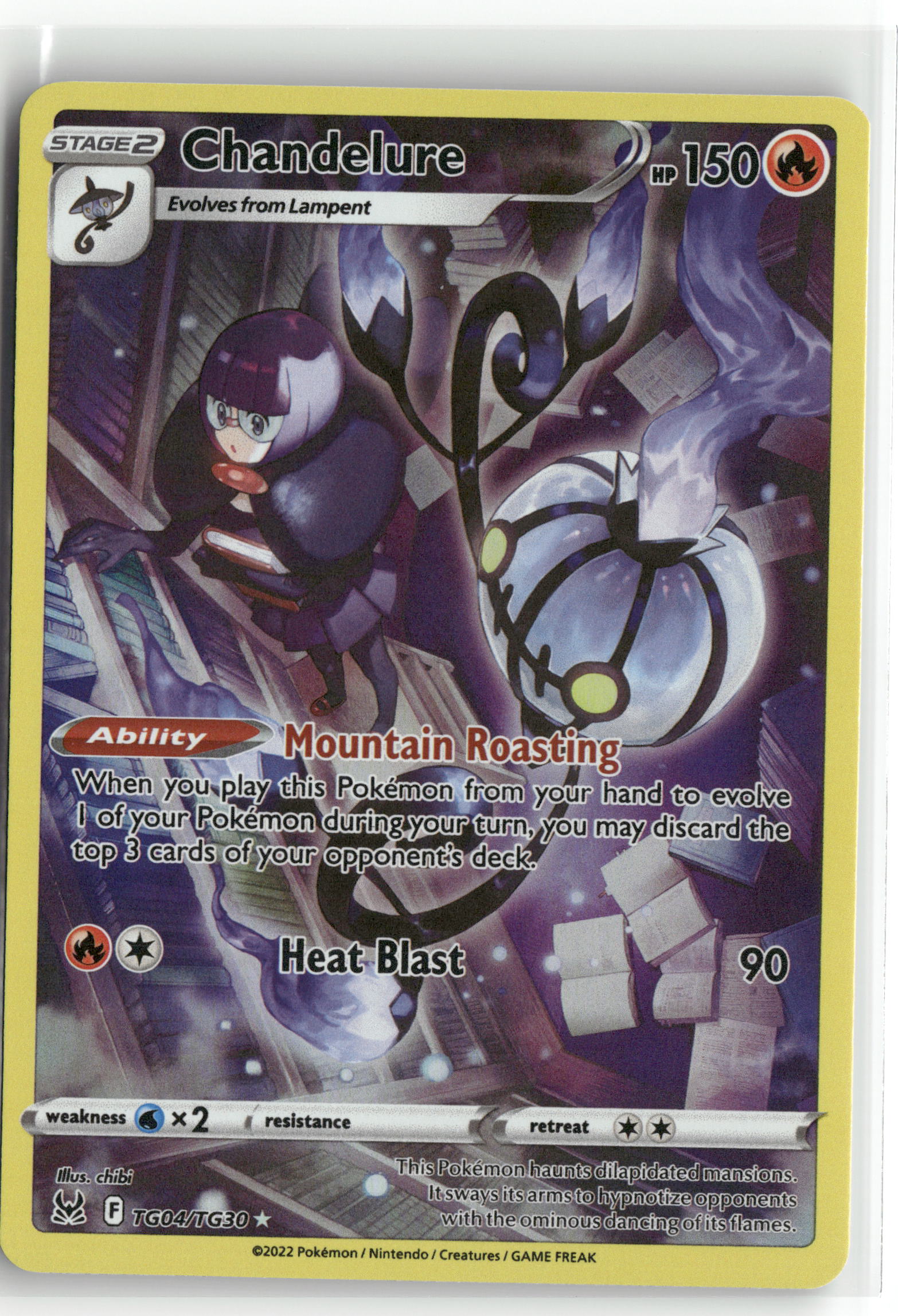 Pokemon Chandelure TG04/TG30 Ultra Rare 2022 SWSH11: Lost Origin Trainer Gallery