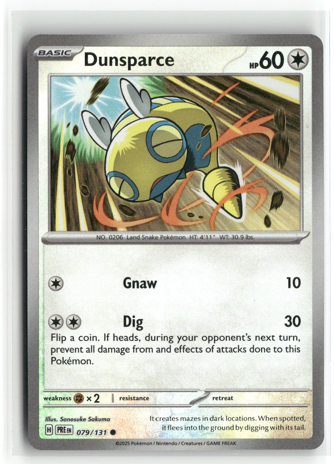 Pokemon Dunsparce (Master Ball Pattern) 079/131 2025 SV: Prismatic Evolutions