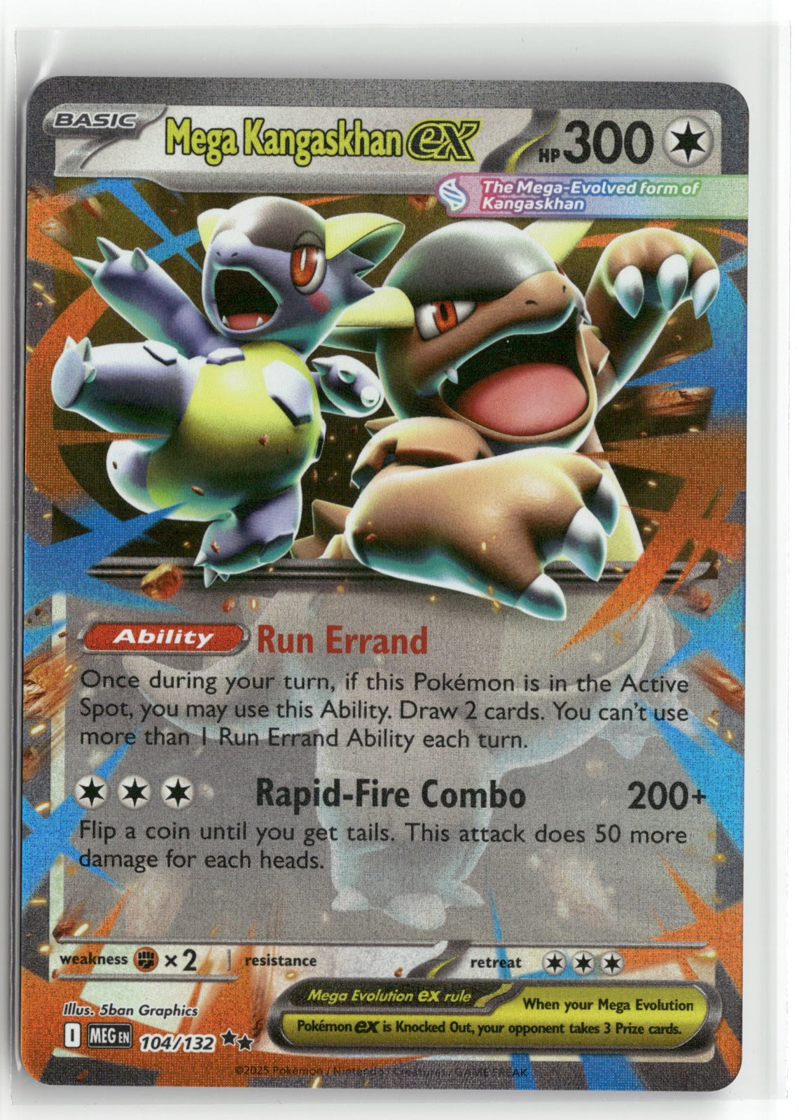 Pokemon Mega Kangaskhan ex - 104/132 Double Rare 2025 ME01: Mega Evolution