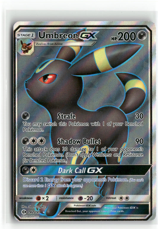 Pokemon Umbreon GX (Full Art) 142/149 Ultra Rare 2017 SM Base Set