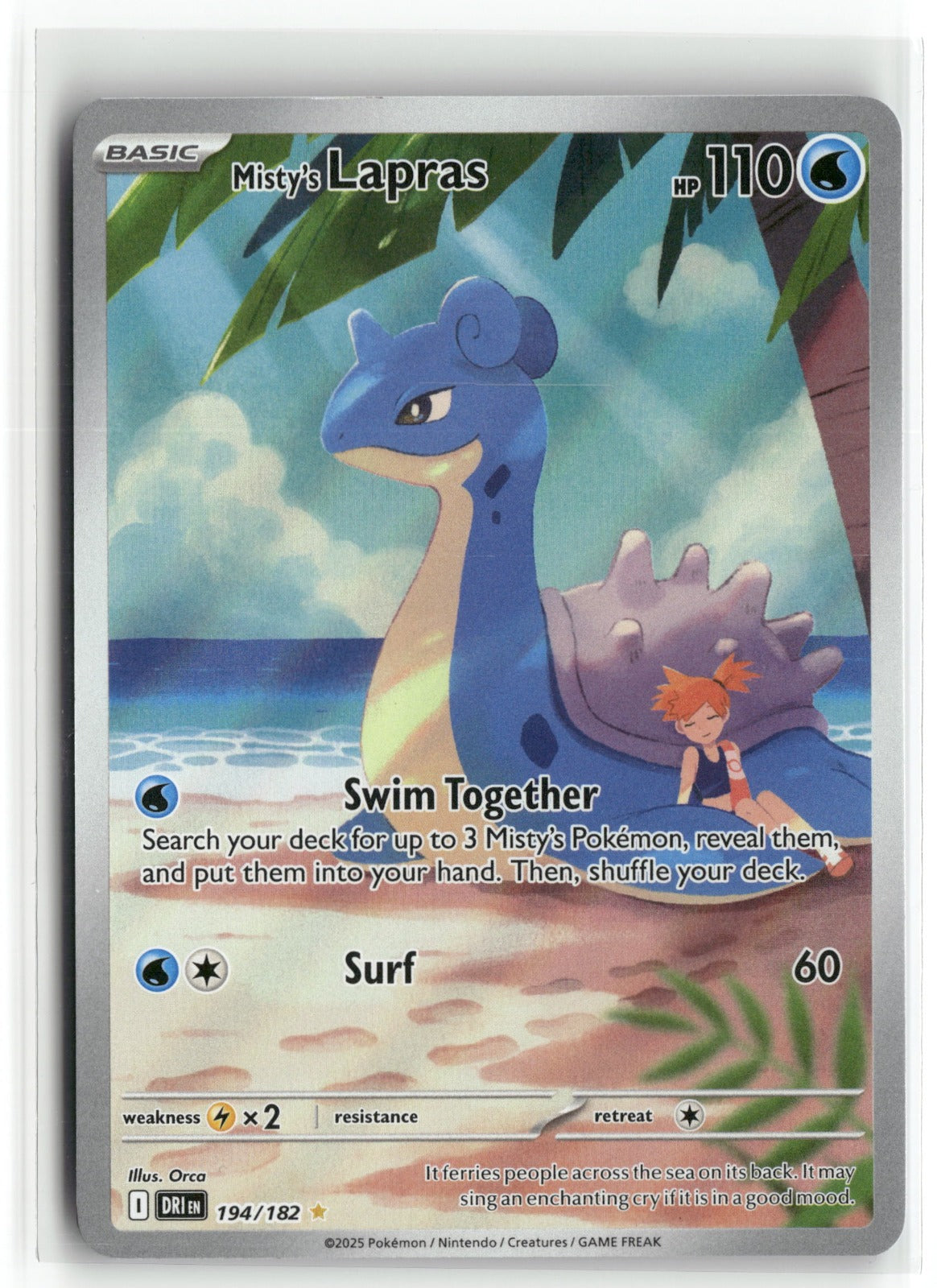 Pokemon SV10: Destined Rivals Misty's Lapras 194/182 Holo