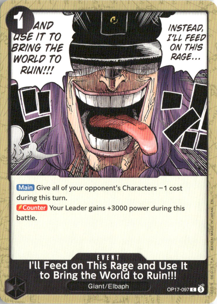 I'll Feed on This Rage and Use It to Bring the World to Ruin!!!
