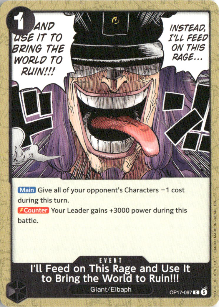 I'll Feed on This Rage and Use It to Bring the World to Ruin!!!