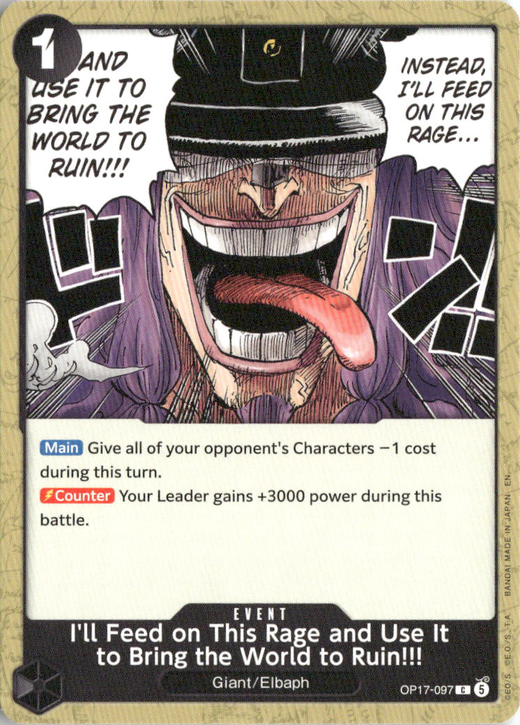 I'll Feed on This Rage and Use It to Bring the World to Ruin!!!