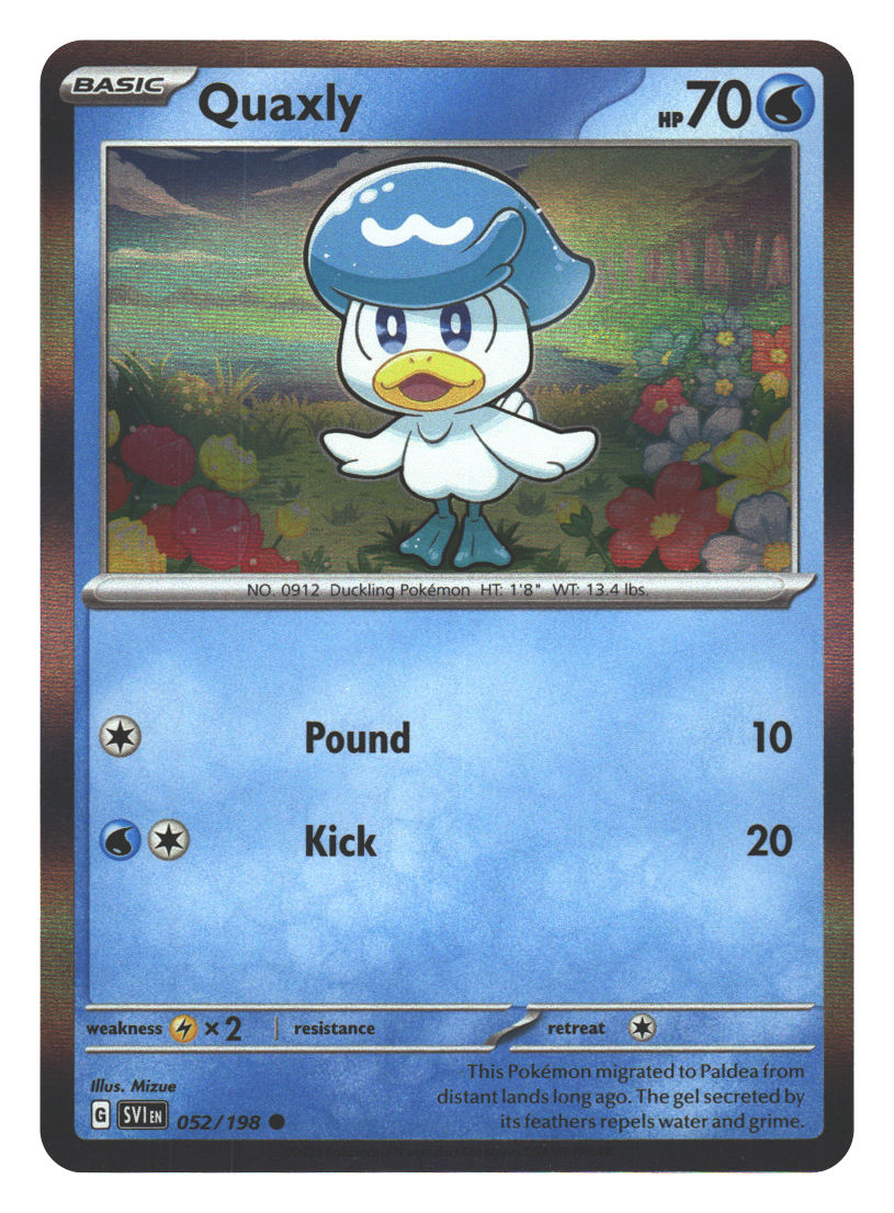 Quaxly - 052/198 (Mirage Holo) | Near Mint / English / Holofoil