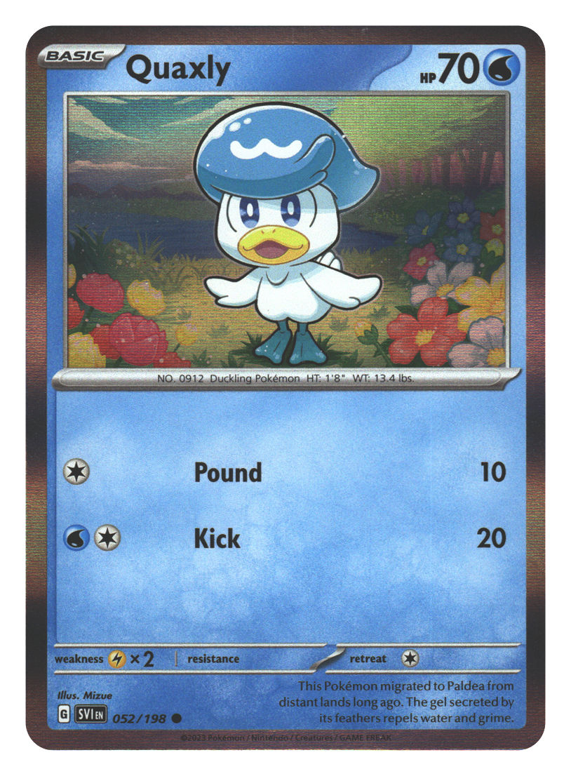 Quaxly - 052/198 (Mirage Holo) | Near Mint / English / Holofoil