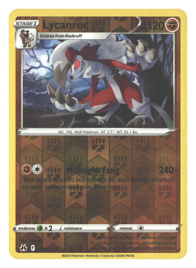Lycanroc | Near Mint / English / Reverse Holofoil