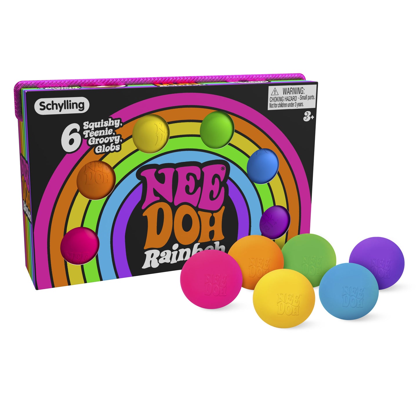 Schylling Rainboh Teenie 6 Pack NeeDoh