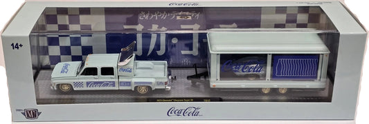 M2 Machines Coca Cola Auto Haulers 1973 Chevrolet Cheyenne Super 30 and 1959 Chevrolet Corvette XP-86