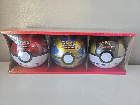 Pokemon TCG: E22 Pokeball Tin 3-Pack Set