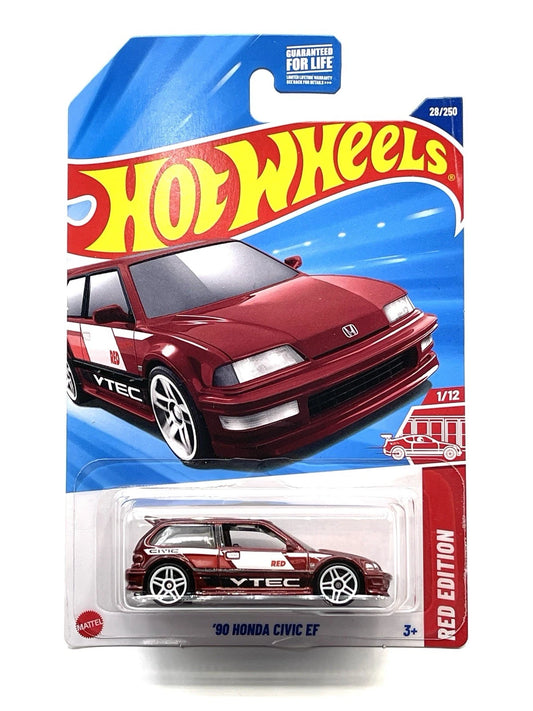 Hot Wheels Red Edition '90 Honda Civic EF 1/12