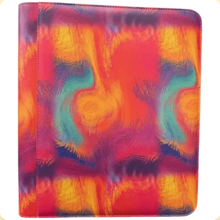Generic 9-Pocket Zippered Toploader Binder - Tie Dye Colorful 1