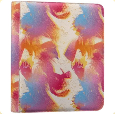 Generic 9-Pocket Zippered Toploader Binder - Tie Dye Colorful 2